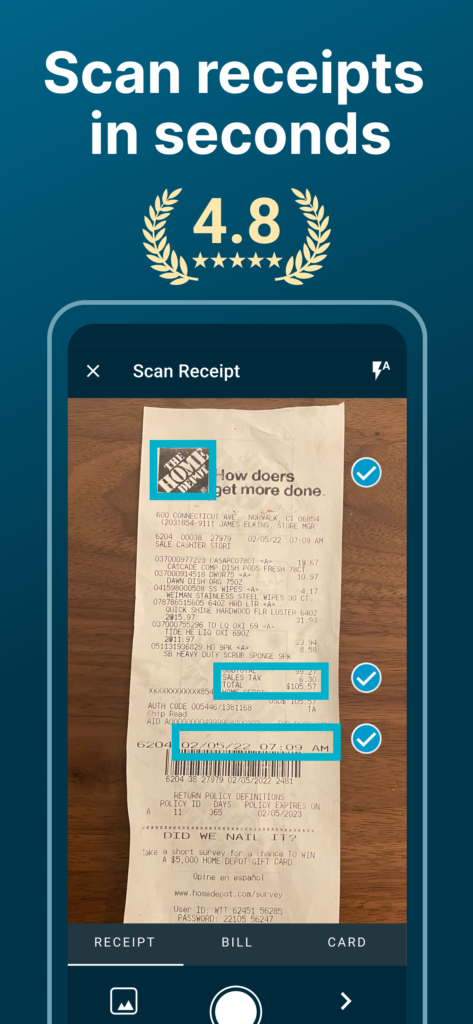 Best Receipt Scanner App | SimplyWise - SimplyWise